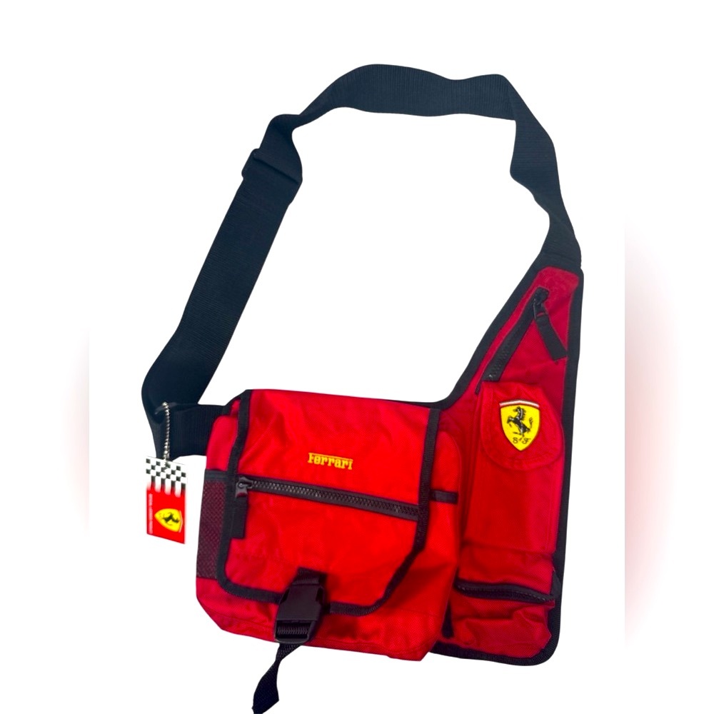 Ferrari Red and Black Messenger Bag